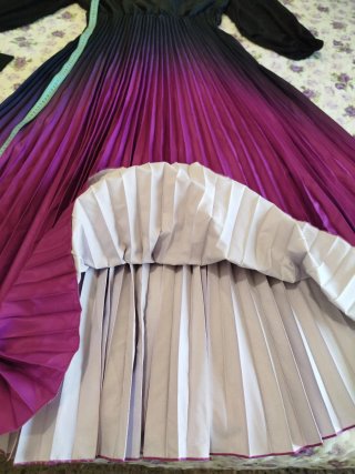 Vestido degradado negro-rosa talla L/XL