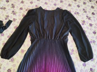 Vestido degradado negro-rosa talla L/XL