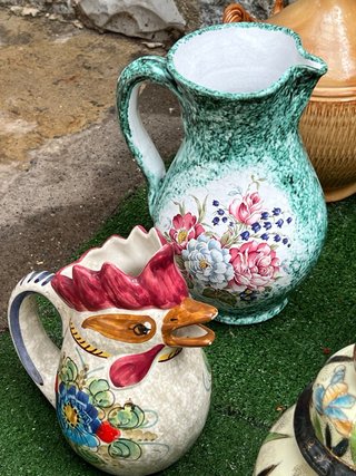 Set brocche ceramica dipinte a mano