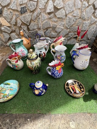 Set brocche ceramica dipinte a mano