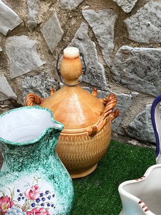Set brocche ceramica dipinte a mano