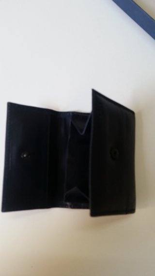 Cartera y monedero azul oscuro a juego