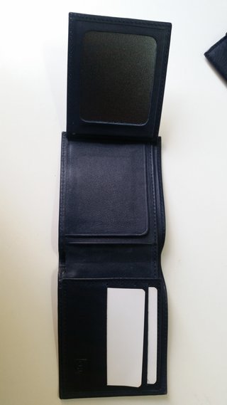 Cartera y monedero azul oscuro a juego