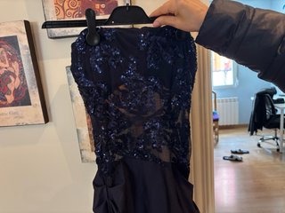 Vestido de graduación azul