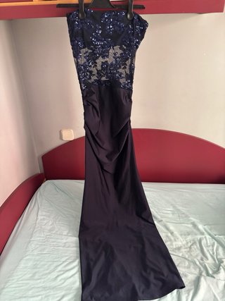 Vestido de graduación azul