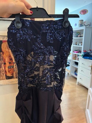 Vestido de graduación azul