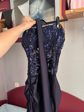 Vestido de graduación azul