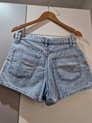 Pantalón Corto Vaquero Bershka Azul