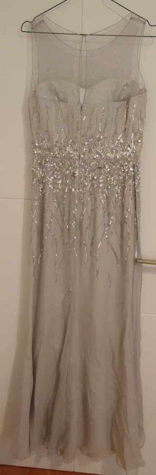 Vestido Rosa Clara invitada plata