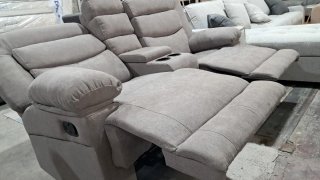 Sofá Relax Manual 2 Plazas Gris