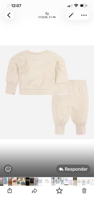 Conjunto chándal bebé canalé nike