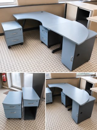 Mesa de oficina madera y metal