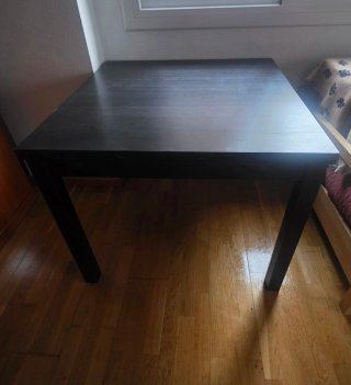 Mesa comedor plegable Ikea negra