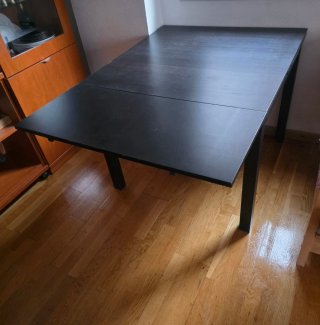 Mesa comedor plegable Ikea negra
