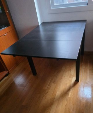 Mesa comedor plegable Ikea negra