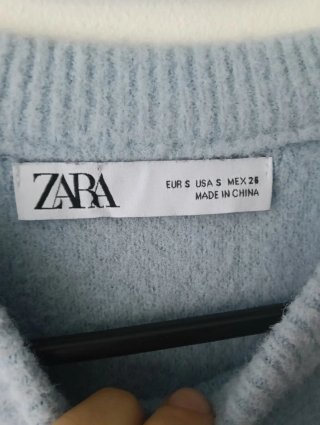 Maglione Zara Lana Azzurro Taglia S