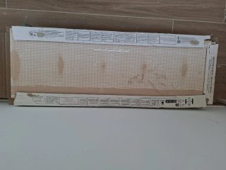 2 Azulejo blanco con veta marrón
