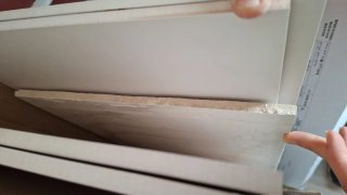 2 Azulejo blanco con veta marrón