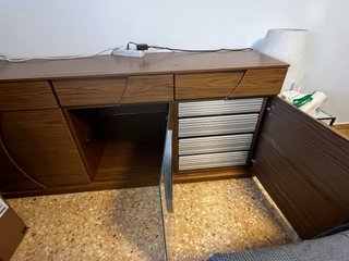 Aparador Mueble Salón Madera y Cristal