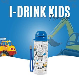 I-Drink botella agua niños pajita reciclable
