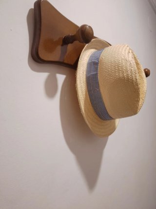 Sombrero de Paja Fedora Estilo Náutico.