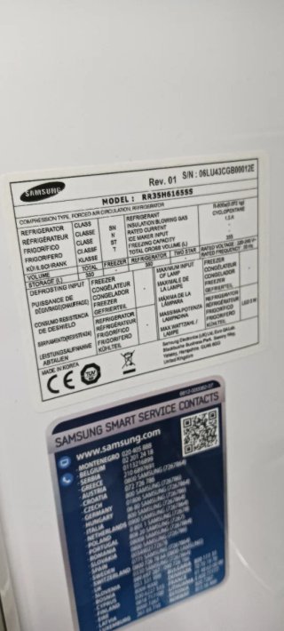 NEVERA SAMSUNG DE UNA PUERTA NO FROST ENERGÍA A++