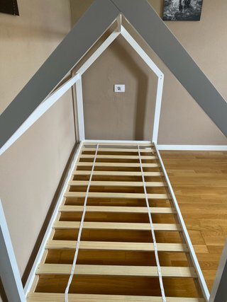 Cama casita blanca