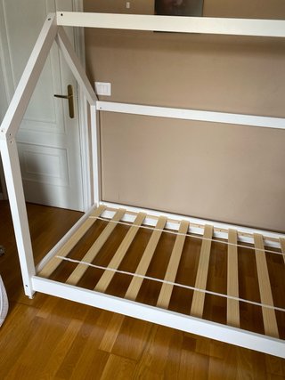 Cama casita blanca
