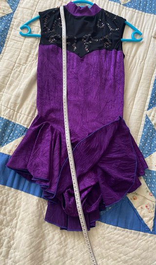Maillot patinaje artístico niña morado