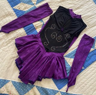 Maillot patinaje artístico niña morado