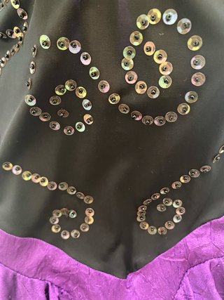 Maillot patinaje artístico niña morado