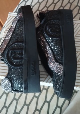 Liu Jo Sneakers Donna Glitter Nero/Argento