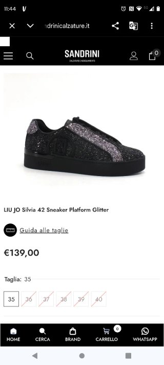 Liu Jo Sneakers Donna Glitter Nero/Argento