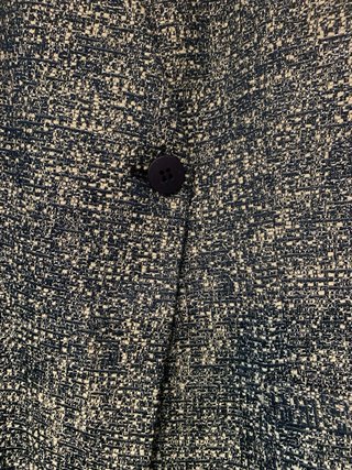 Blazer Zara azul y blanco