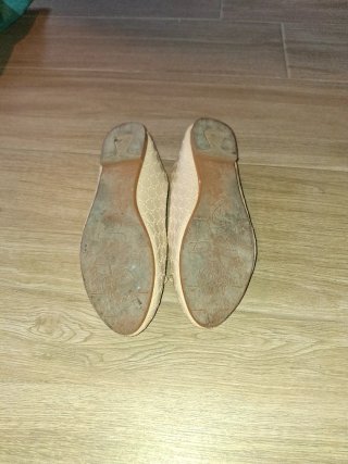 Manoletinas beige con lazo