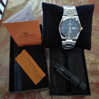 Orologio uomo Paazomu quarzo blu/argento