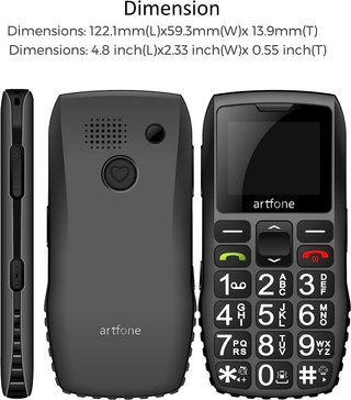 artfone teléfono móvil para mayores teclas grandes