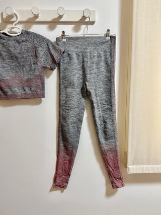 Set sportivo donna grigio e rosa