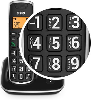 SPC teléfono inalámbrico mayores teclas grandes
