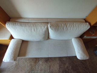 Sofá Cama Beige/Blanco