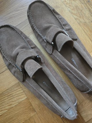 Mocasines Ante Pedro Domínguez Beige/Marrón