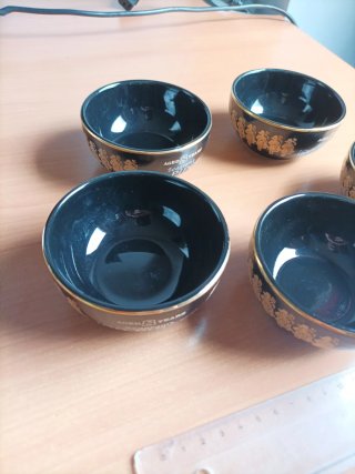 Juego 5 cuencos negros 100 Pipers