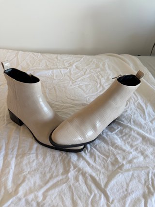 Botines Beige Cocodrilo Talla 38