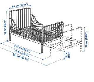 Cama infantil extensible blanca