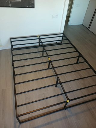 Somier Cama 150 cm Metal Negro