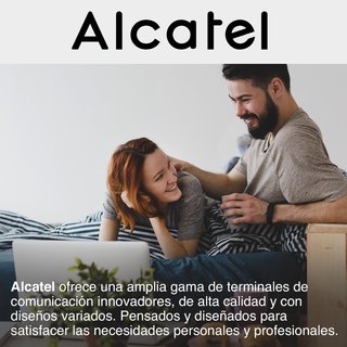 Alcatel teléfono sobremesa con altavoz negro