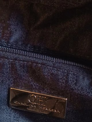 Bolso Carolina Herrera Negro y Dorado