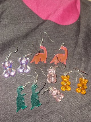 Pendientes Oso y Dinosaurio