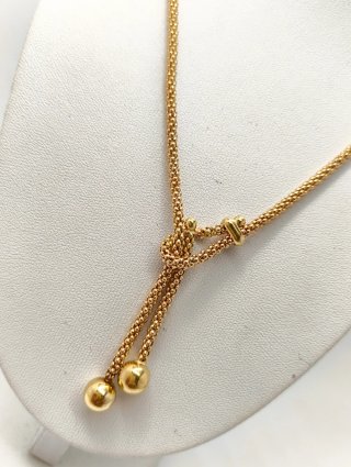 Gargantilla Oro 18kt terminacion bolas