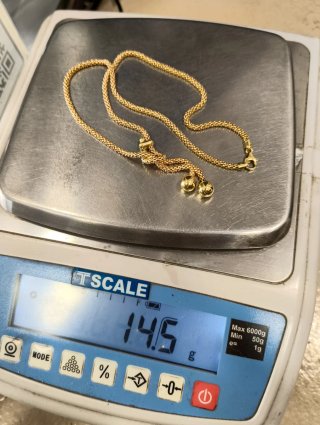Gargantilla Oro 18kt terminacion bolas